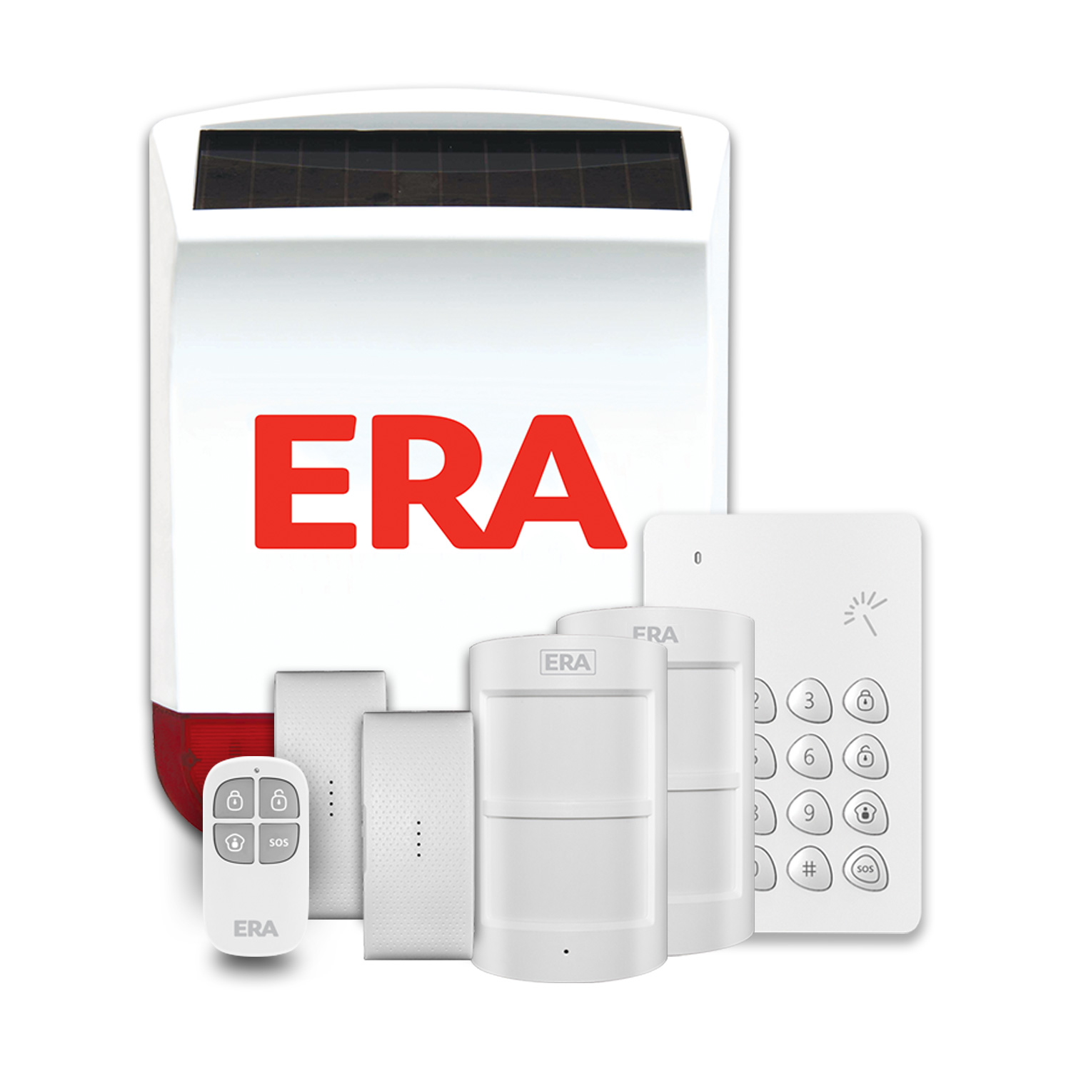 ERA miGuard SL2 Wireless Multi User Solar Siren Alarm System (Red Lens)